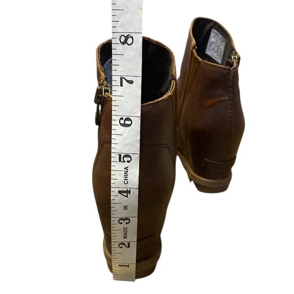 Sorel Joan of Arctic Wedge Zip Bootie Women's Size 8.5 NL3766-242 Brown Leather - Picture 6 of 10